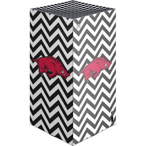 University of Arkansas-Fayetteville Chevron Print XBox Series X Digital Edition Console Skin